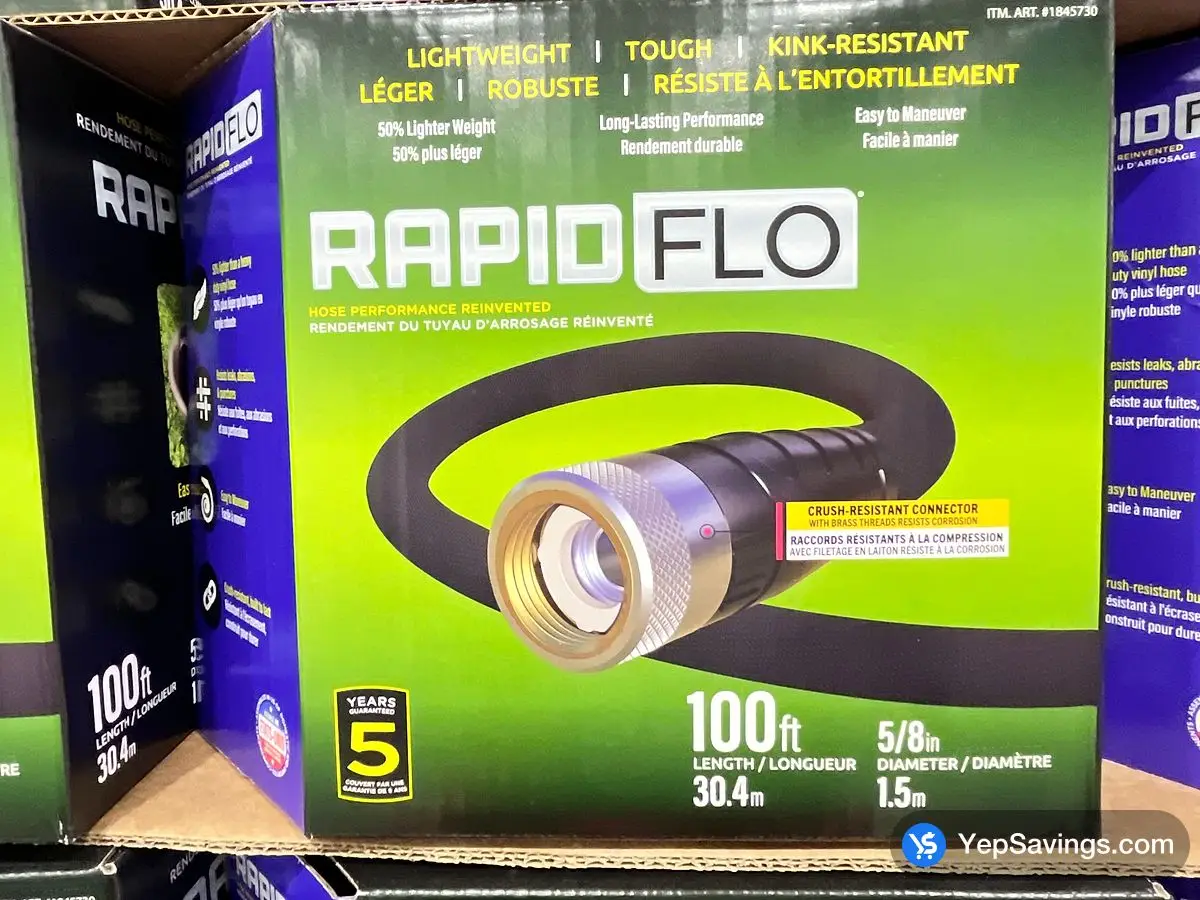 Costco RAPIDFLO COMPACT GARDEN HOSE 30.4m ( 100ft ) - Canada (ITM 1845730)