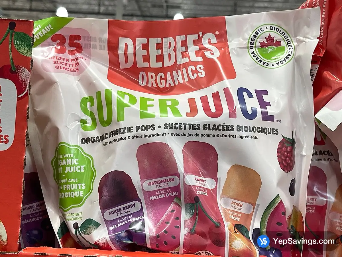 Costco DEEBEE'S ORGANICS SUPER JUICE FREEZIE 35 x 40 ml - Canada (ITM 1912653)