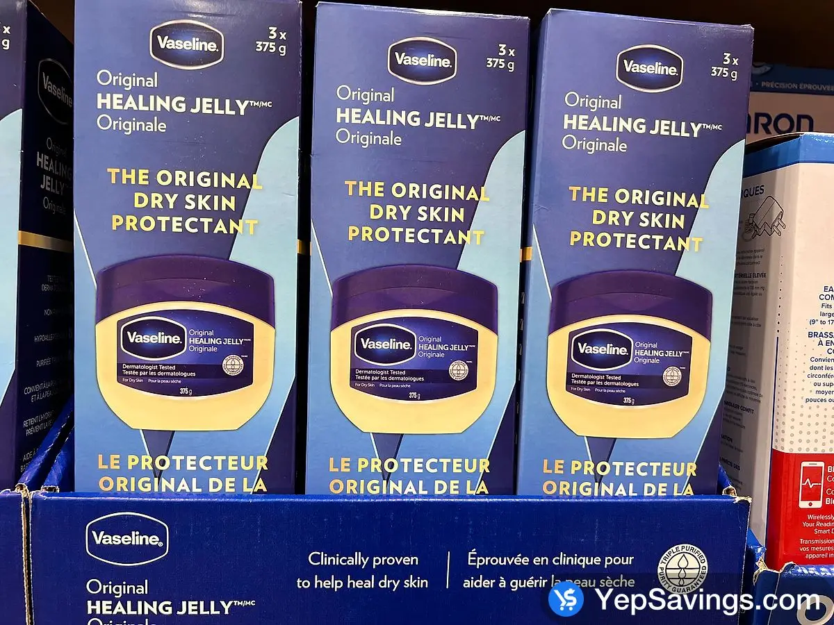 Costco VASELINE PETROLEUM JELLY 3 X 375G - Canada (ITM 4435100)