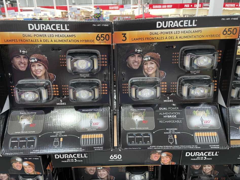DURACELL HYBRID HEADLAMP PACK OF 3 ITM 1718545 at Costco