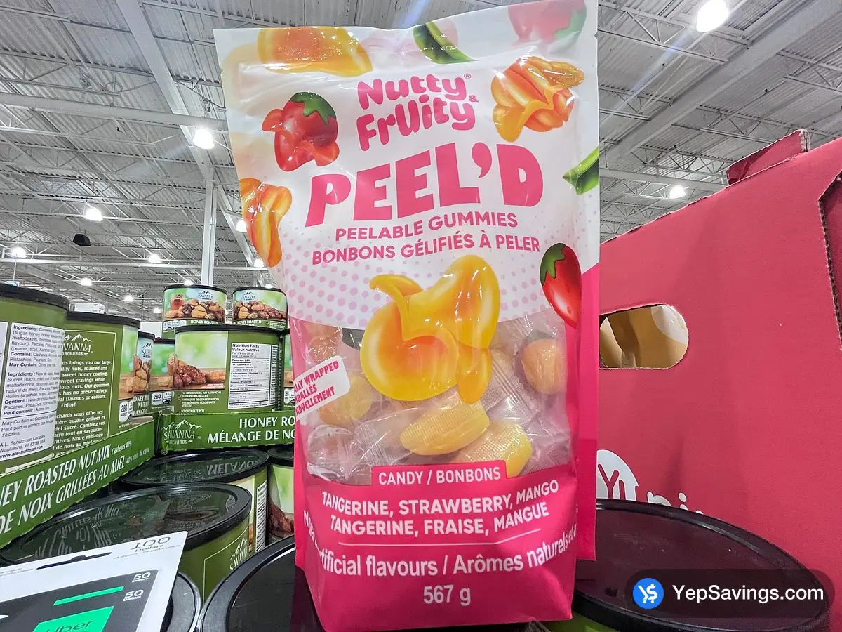 Costco NUTTY AND FRUITY PEEL'D GUMMIES 567 g - Canada (ITM 1878513)