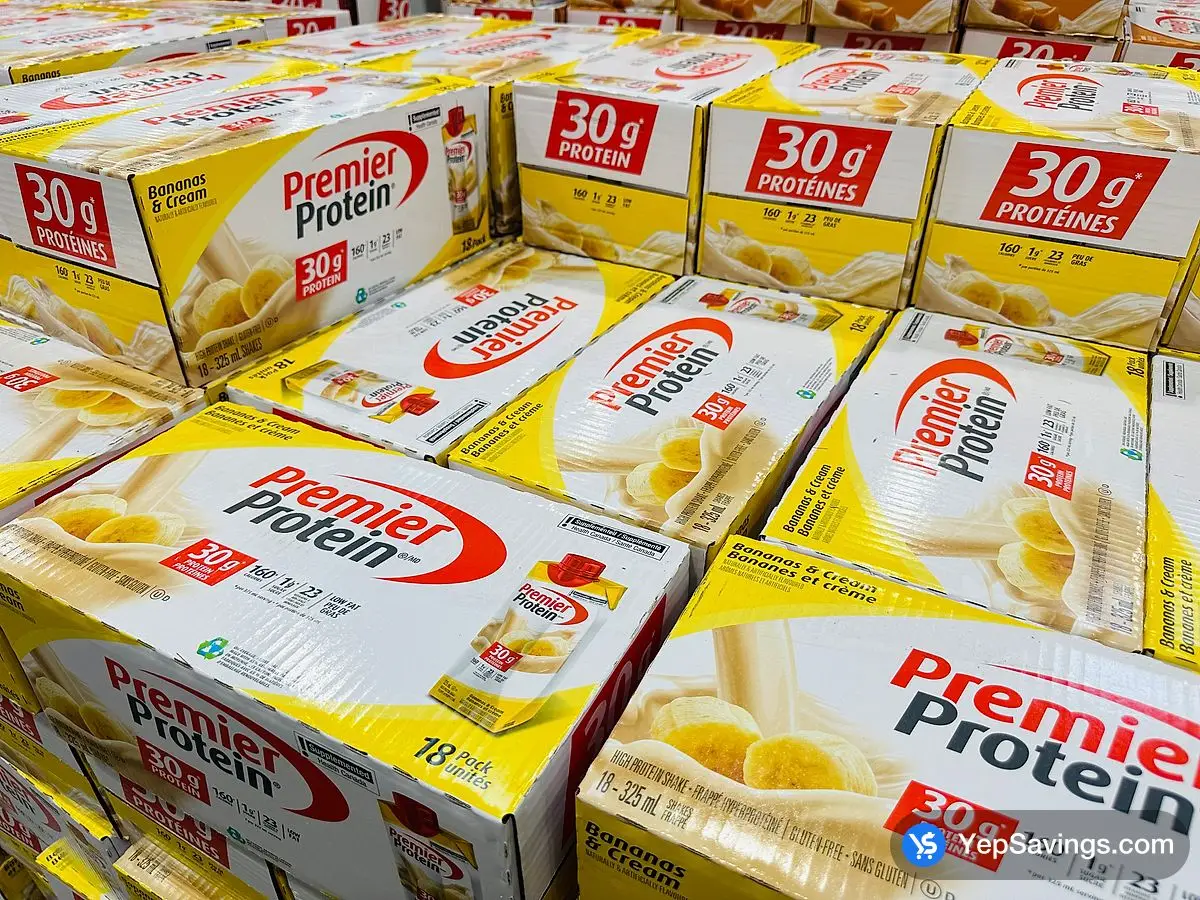 Costco PREMIER NUTRITION STRAWBERRY PROTEIN SHAKE 18 x 325 mL - Canada (ITM 1008090)