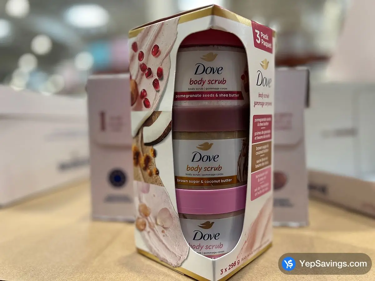 Costco DOVE BODY SCRUB 3 x 298g - Canada (ITM 1830904)