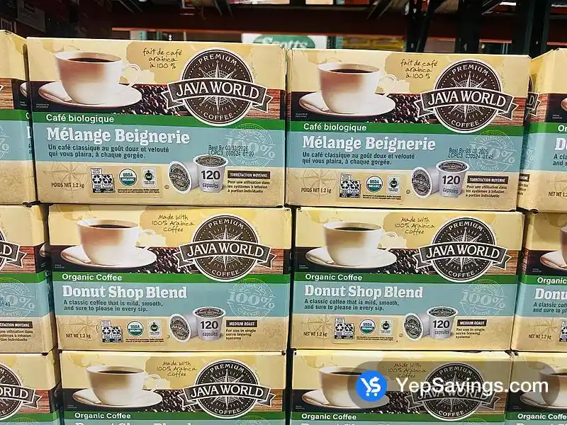 JAVA WORLD DONUT SHOP BLEND PACK OF 120 K - CUPS ITM 1470988 at Costco