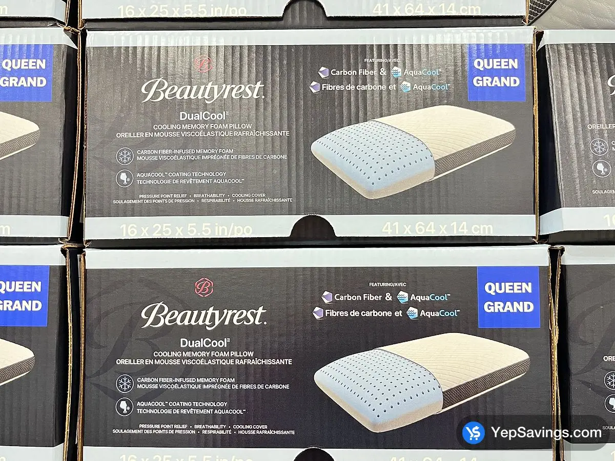 Costco BEAUTYREST MEMORY FOAM PILLOW QUEEN 16 " X 25 " X 5.5 " - Canada (ITM 1746113)