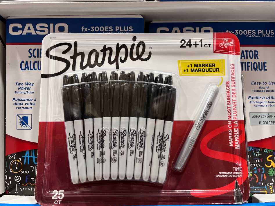 SHARPIE FINE POINT BLACK PACK OF 25 MARKERS ITM 2153941 at Costco