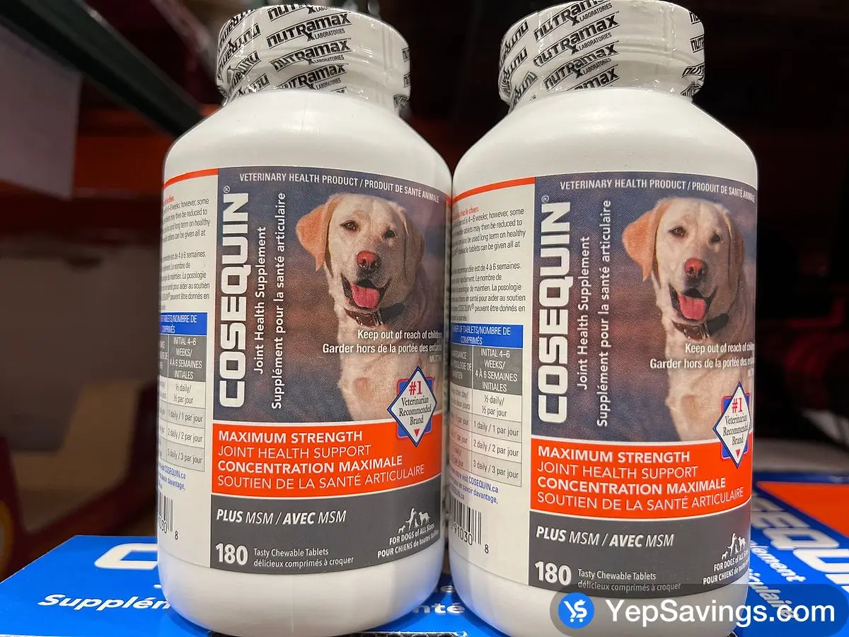 COSEQUIN DS+MSM JOINT SUPPLEMENT FOR DOGS 180 Tablets ITM 1512752 at Costco