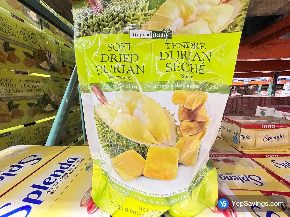 Costco TROPICAL FIELDS SOFT DRIED DURIAN 350 g - Canada (ITM 1798199)