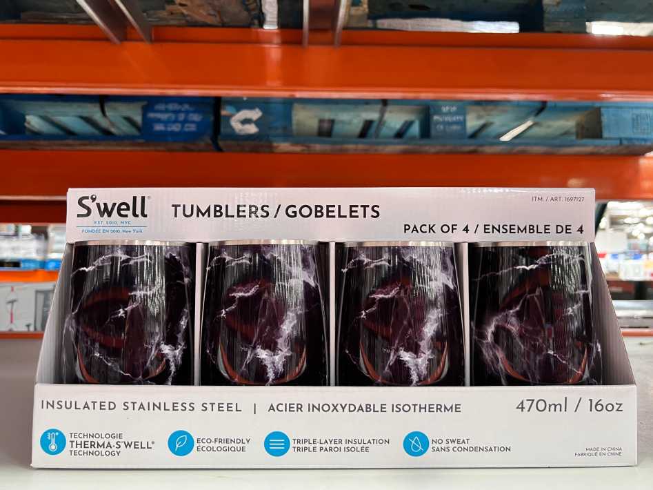 Costco S'WELL TUMBLERS PACK OF 4 - Canada (ITM 1697127)