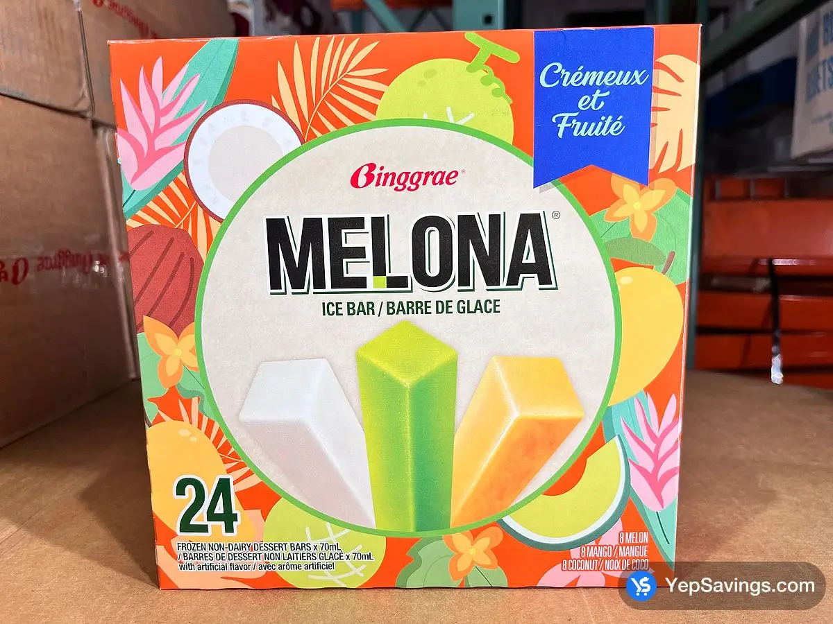 Costco MELONA BARS W / OAT MILK COCONUT MANGO HONEYDEW 24 x 70 ml - Canada (ITM 2239150)