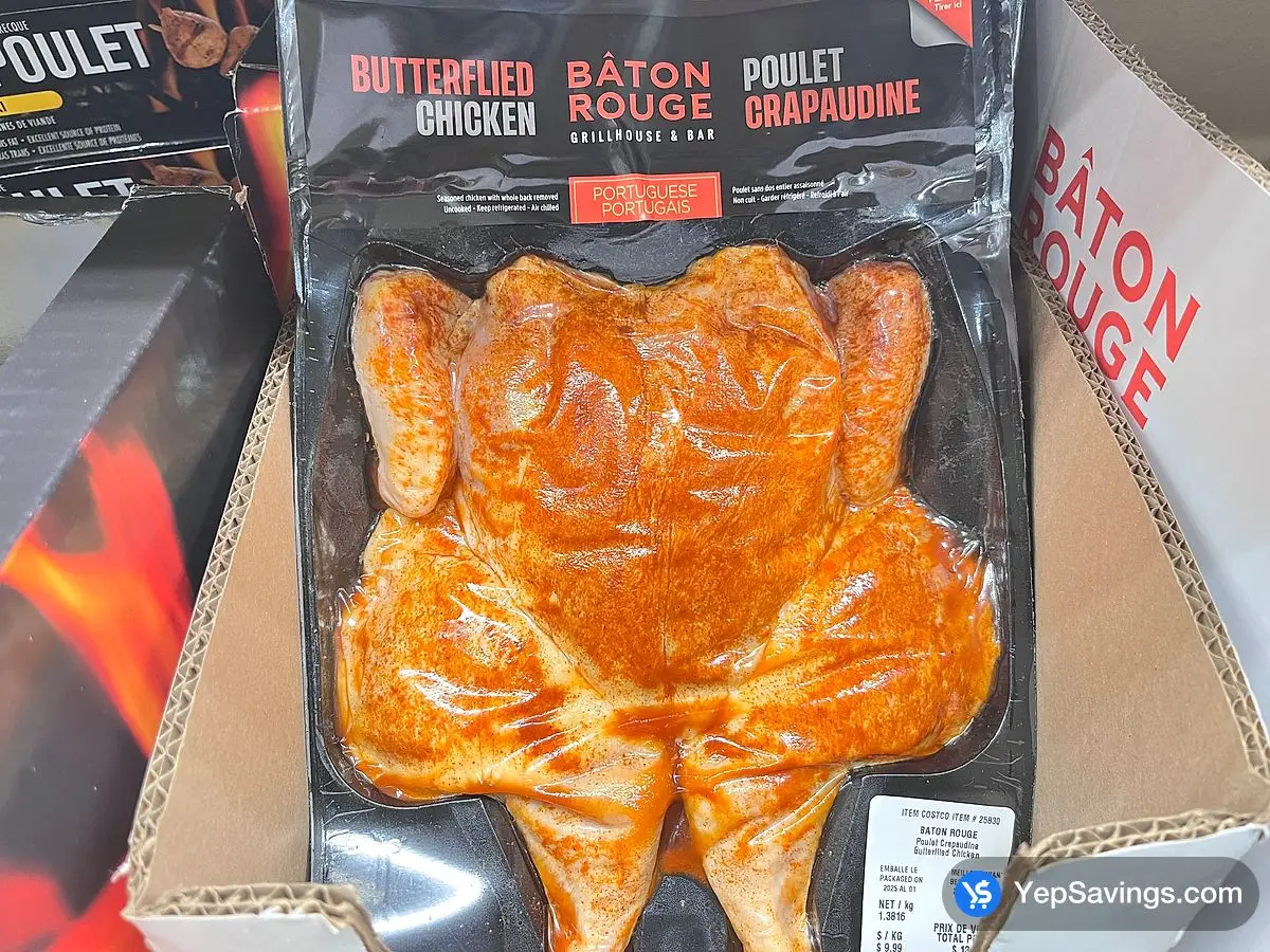 Costco BATON ROUGE BUTTERFLIED CHICKEN PRICE PER KILO - Canada (ITM 25830)