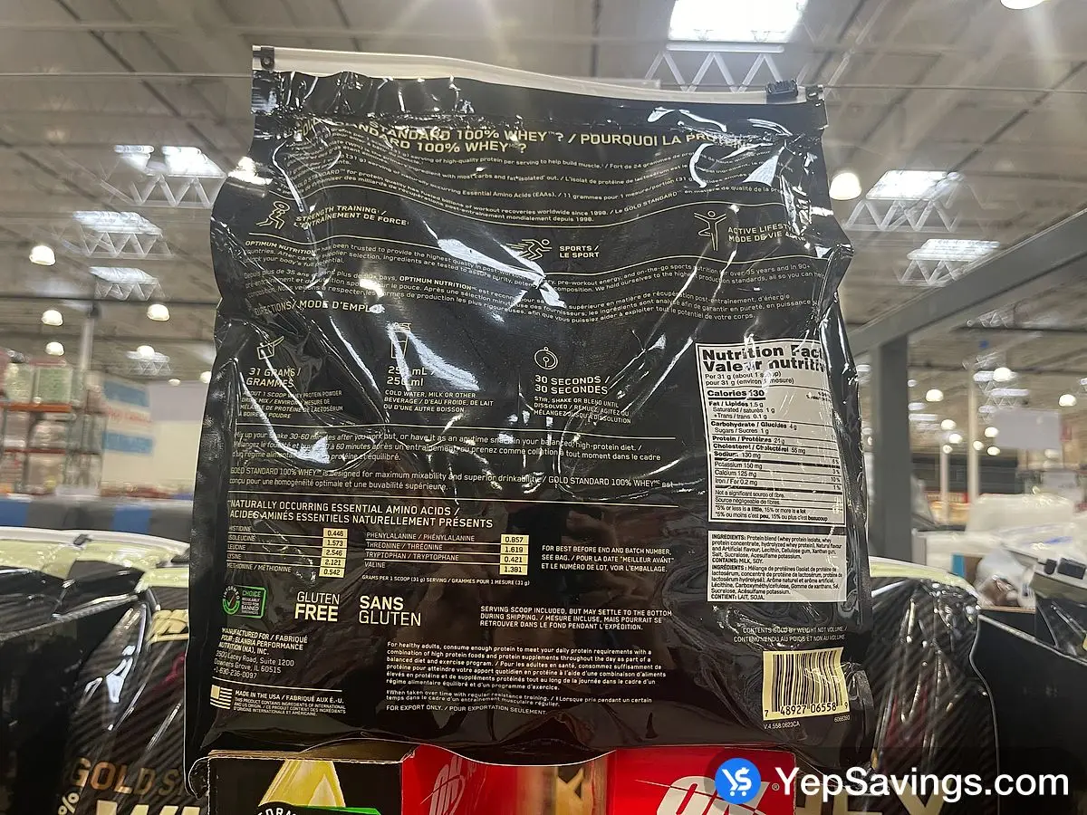 OPTIMUM NUTRITION GOLD STANDARD WHEY 2.48 kg ITM 1743473 at Costco