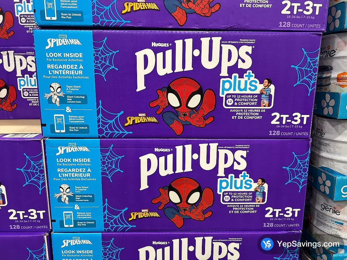 Costco HUGGIES PULL-UPS PLUS BOYS 2T-3T PACK OF 128 - Canada (ITM 2226124)