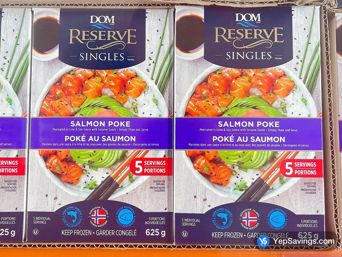 Costco DOM RESERVE STEELHEAD SALMON POKÉ 625 g - Canada (ITM 1467709)