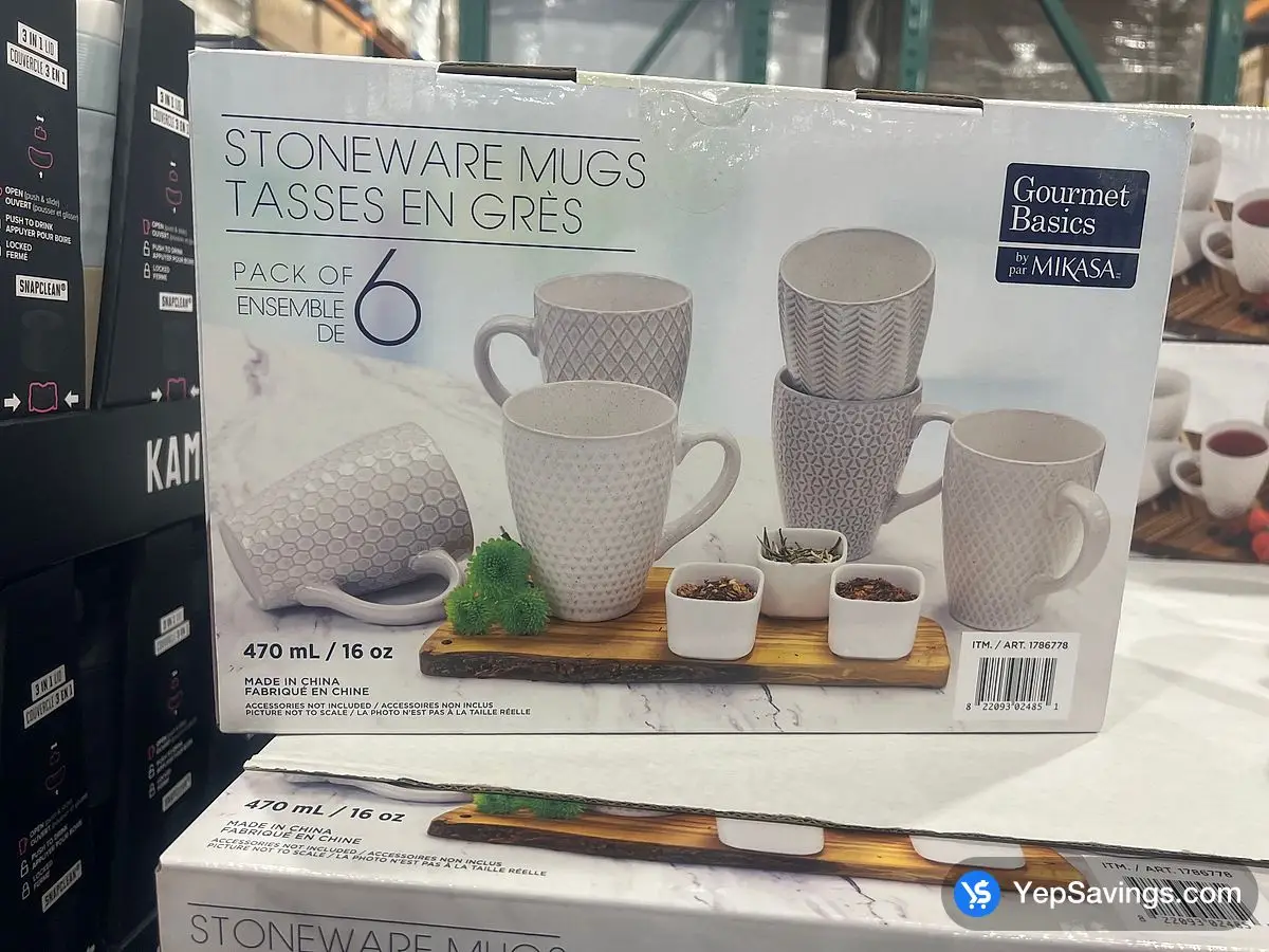 MIKASA STONEWARE MUGS 6 PIECES ITM 1786778 at Costco