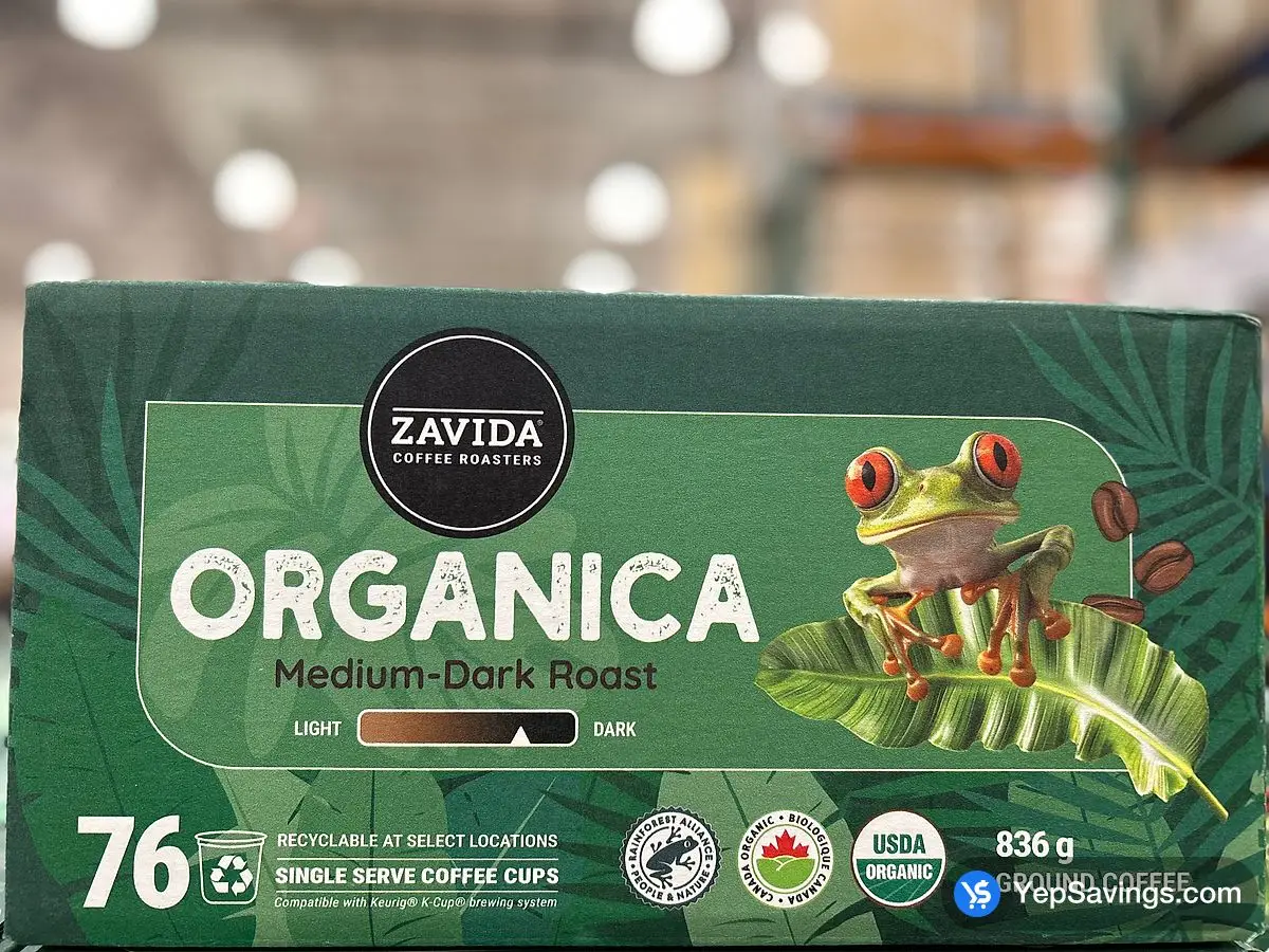 Costco ZAVIDA COFFEE ORGANICA K - CUPS PACK OF 72 K - CUPS - Canada (ITM 1875963)