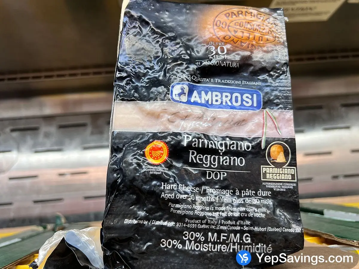 AMBROSI PARMIGIANO REGGIANO 30 MONTHS PRICE PER KG ITM 47715 at Costco