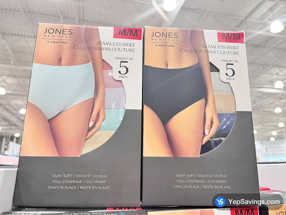 Costco JONES NEW YORK SEAMLESS BRIEF 5PK LADIES SIZES M-XL - Canada (ITM 1476500)
