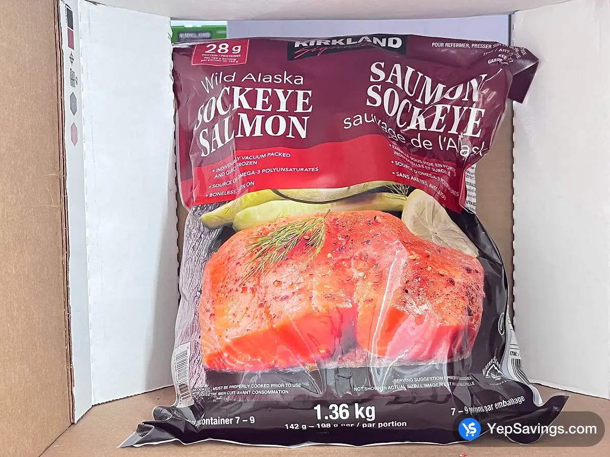 Costco KIRKLAND SIGNATURE WILD SOCKEYE SALMON 1.36 kg - Canada (ITM 221177)