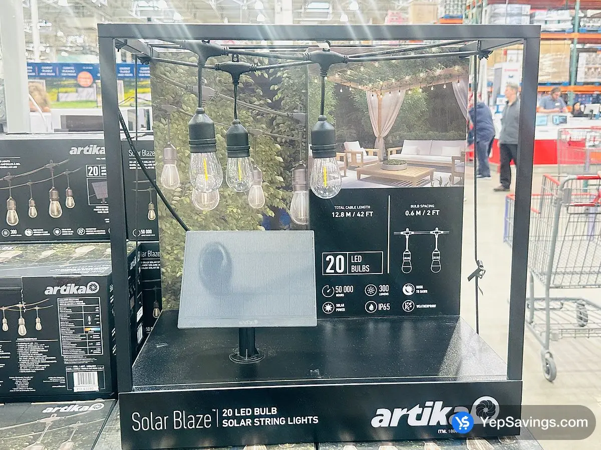 Costco ARTIKA SOLAR STRING LIGHTS BLAZE - Canada (ITM 1806281)