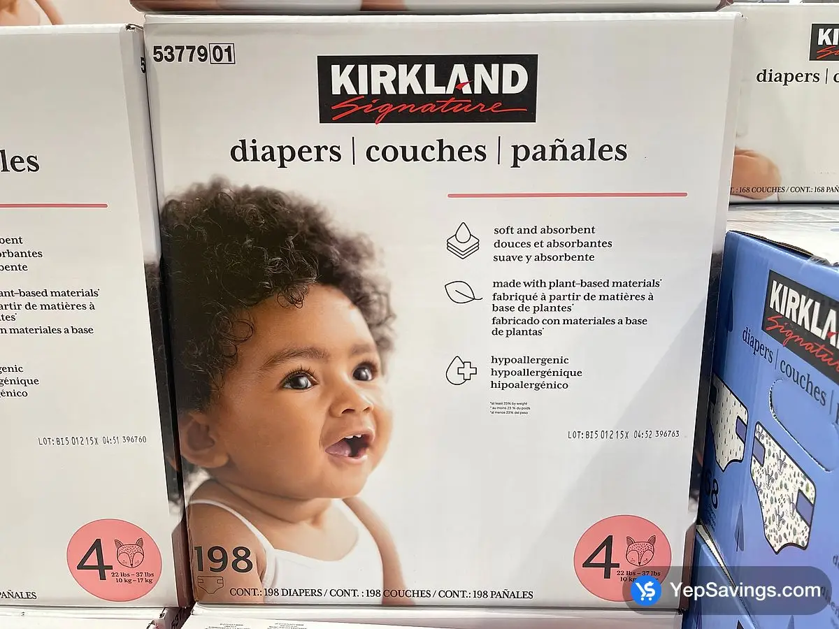 Costco KIRKLAND SIGNATURE DIAPERS SIZE 4 PACK OF 198 - Canada (ITM 1481673)