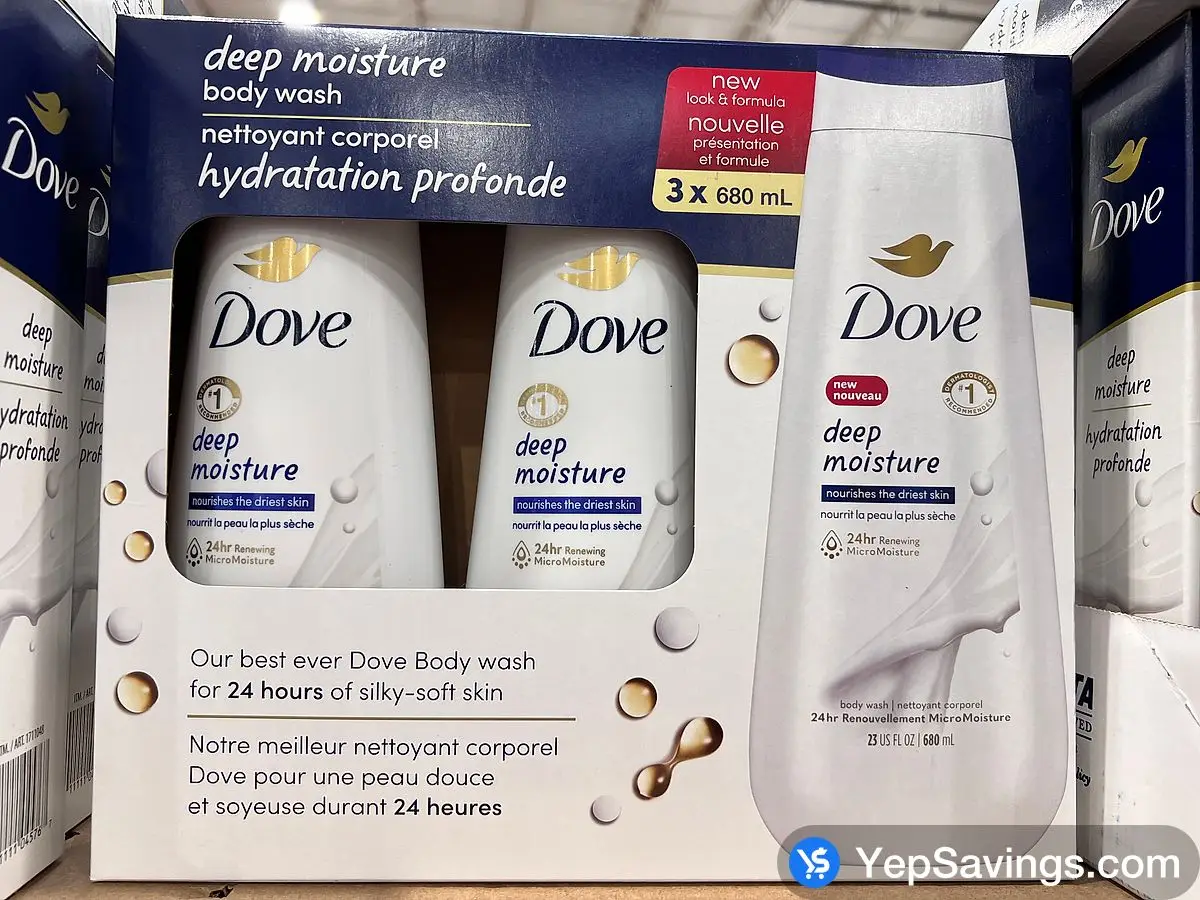 DOVE DEEP MOISTURE BODYWASH 3 x 680 mL ITM 1711048 at Costco