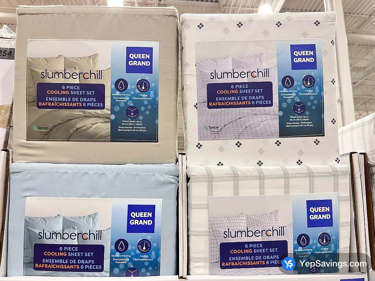 Costco SLUMBERCHILL COOLING SHEET SET QUEEN - 6PC - Canada (ITM 1916201)