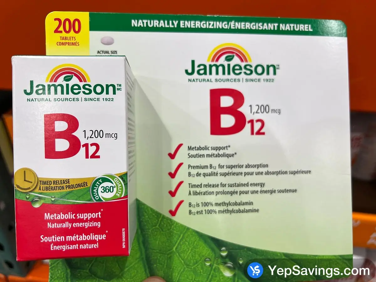 Jamieson Vitamin B12 1200mcg 200 Tablets At Costco South Saskatoon