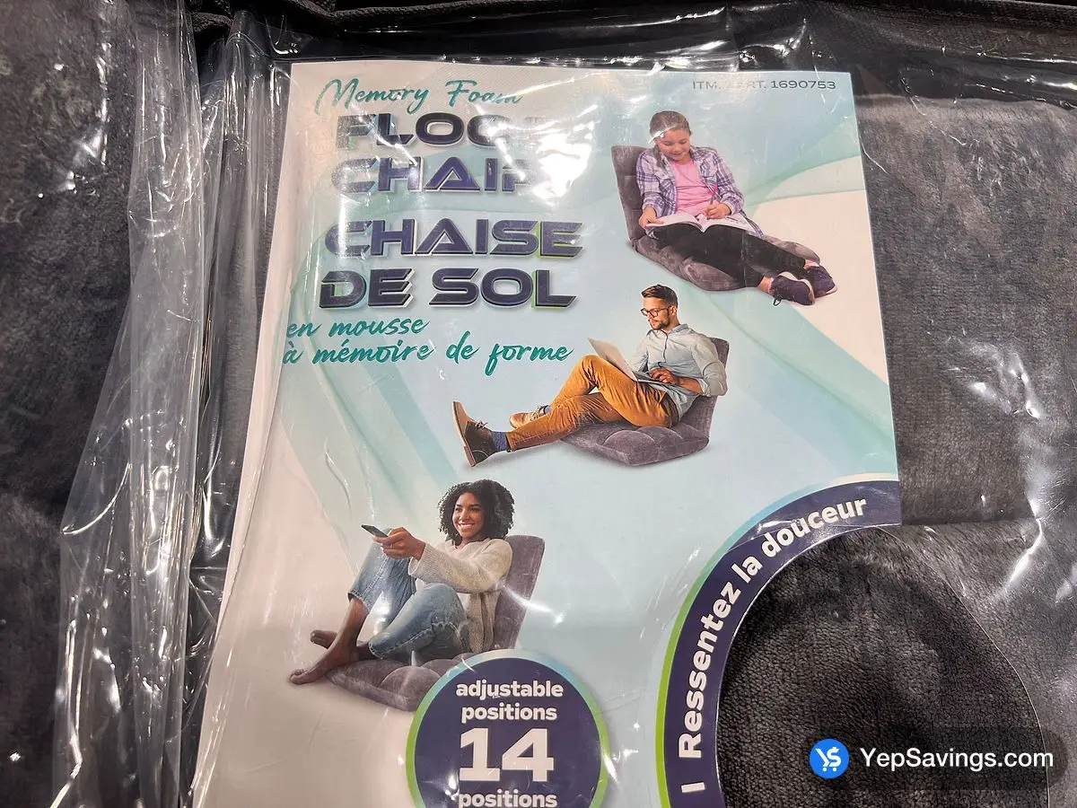 Costco BIRDROCK HOME FOLDING FLOOR CHAIR 42.5 " x 19.6 " x 4.9 " - Canada (ITM 1690753)