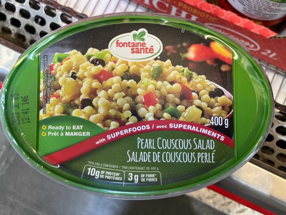 Costco FONTAINE SANTÉ PEARL COUSCOUS SALAD 2 x 400 G - Canada (ITM 1083925)