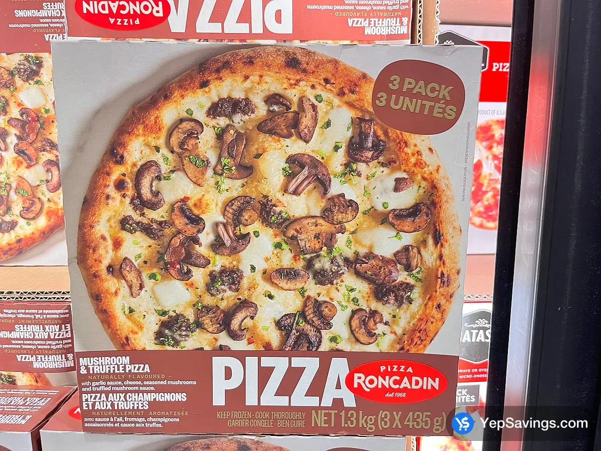 Costco RONCADIN MUSHROOM + TRUFFLE PIZZA 3 x 431 g - Canada (ITM 1891331)