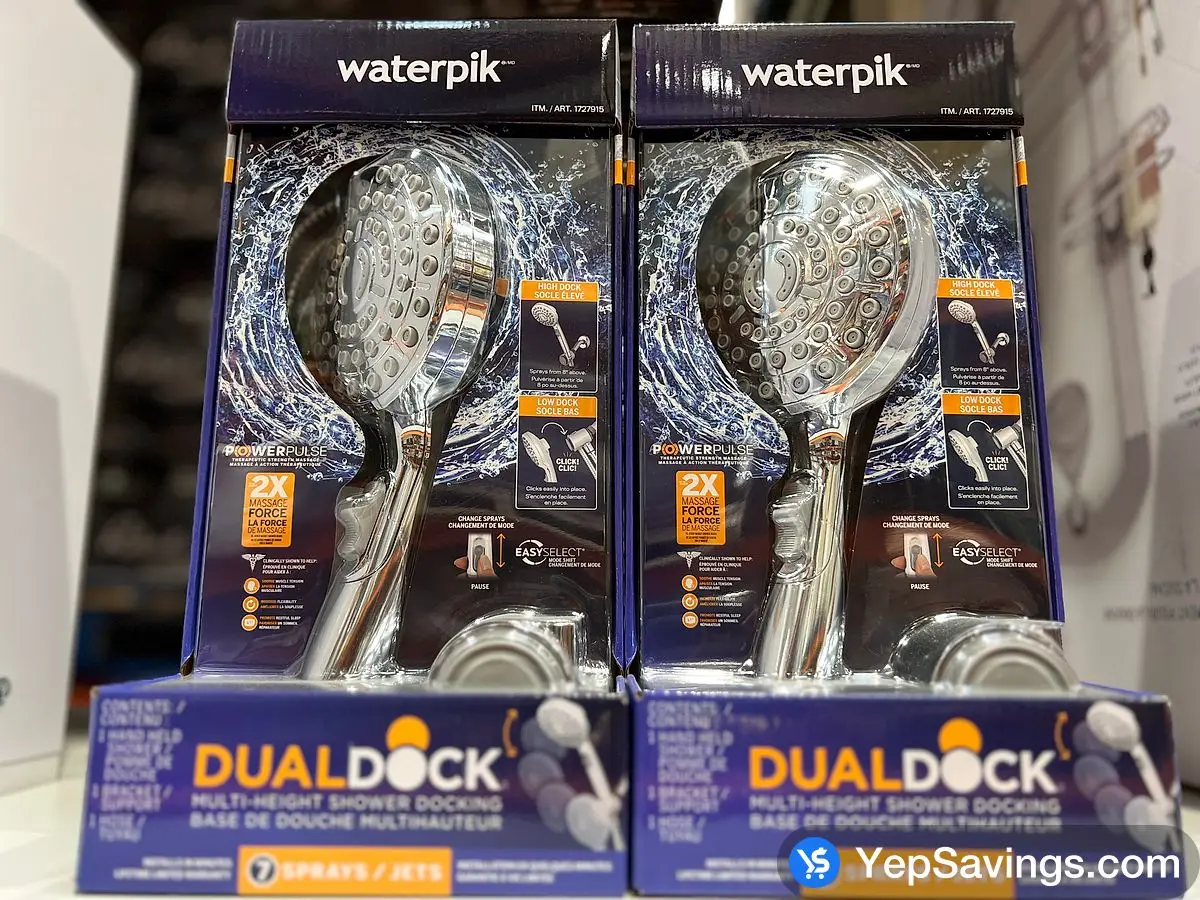 WATERPIK DUALDOCK SHOWERHEAD ITM 1727915 at Costco