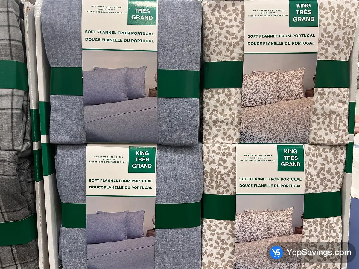 Costco FLANNEL SHEET SET MADE IN PORTUGAL KING - 4PC - Canada (ITM 2906663)