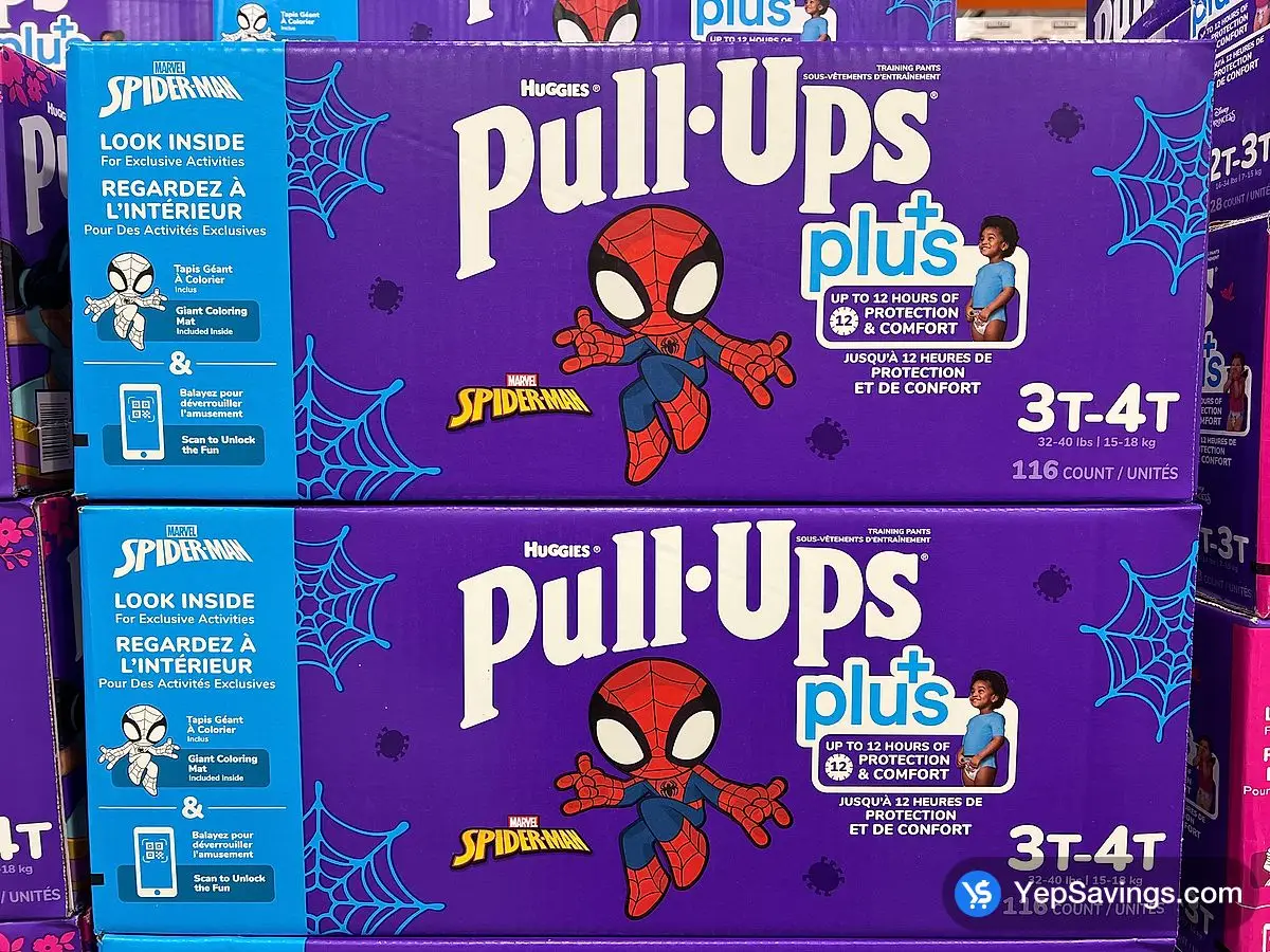 HUGGIES PULL-UPS PLUS BOYS 3T-4T PACK OF 116 ITM 2226125 at Costco