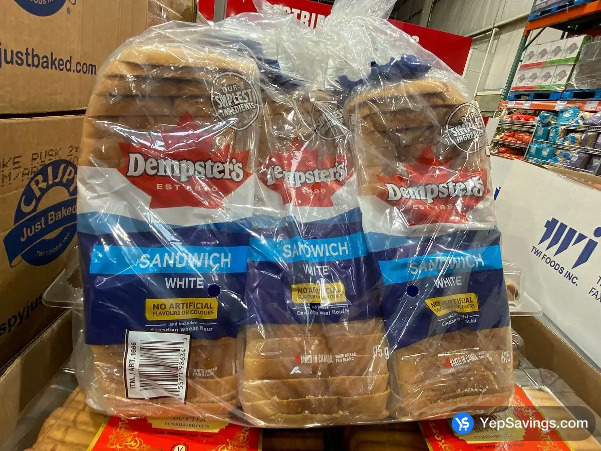 Costco VILLAGGIO ARTESANO WHITE BREAD 3 x 540 g - Canada (ITM 1588771)