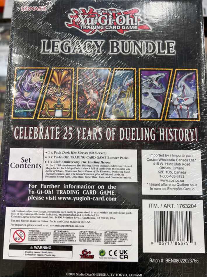Costco YU - GI - OH ! 25TH ANNIVERSARY DUELING HEROES - Canada (ITM 1763204)