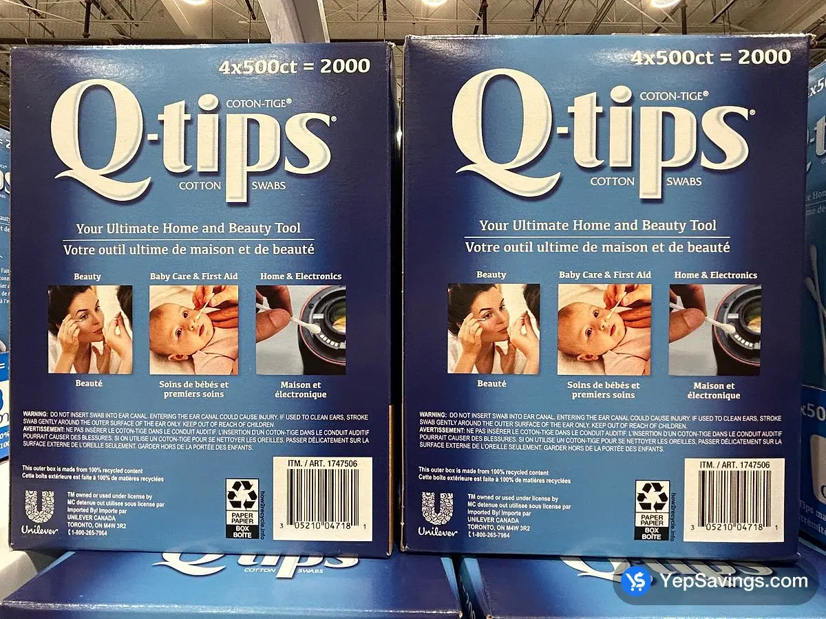 Q - TIPS COTTON SWABS 4 PACKS OF 500 ITM 1747506 at Costco