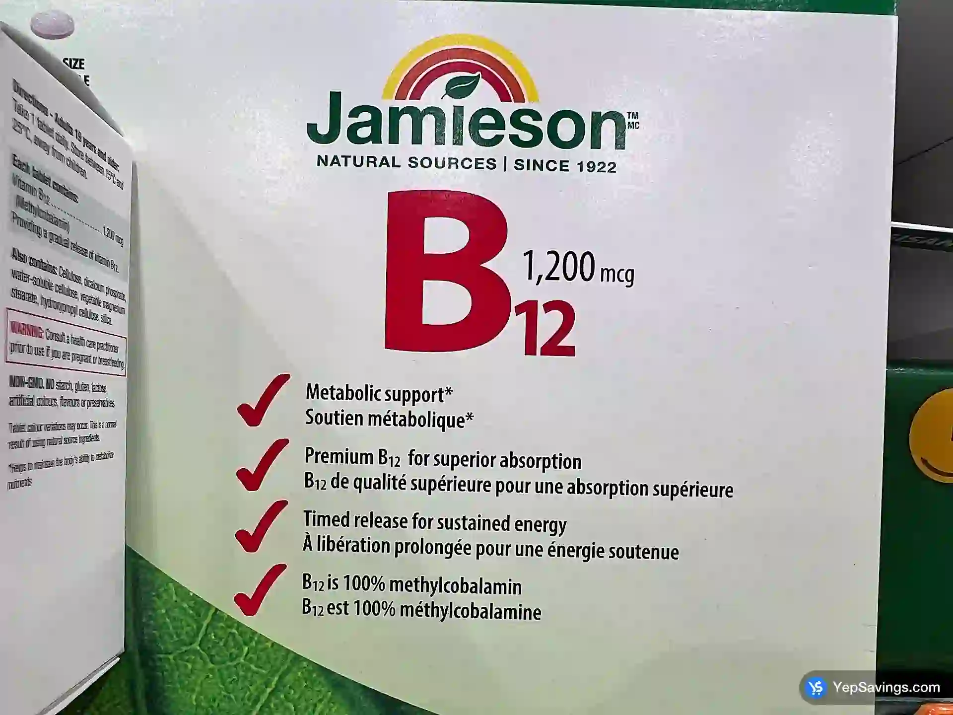 Costco JAMIESON VITAMIN B12 1200MCG 200 TABLETS - Canada (ITM 3423703)