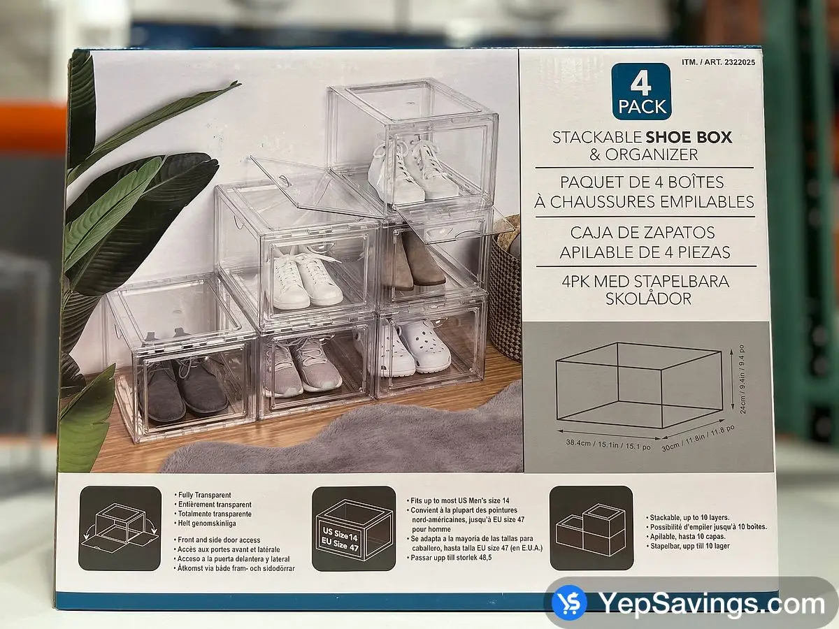 Costco SHOE DISPLAY BOXES 4 PACK - Canada (ITM 2322025)