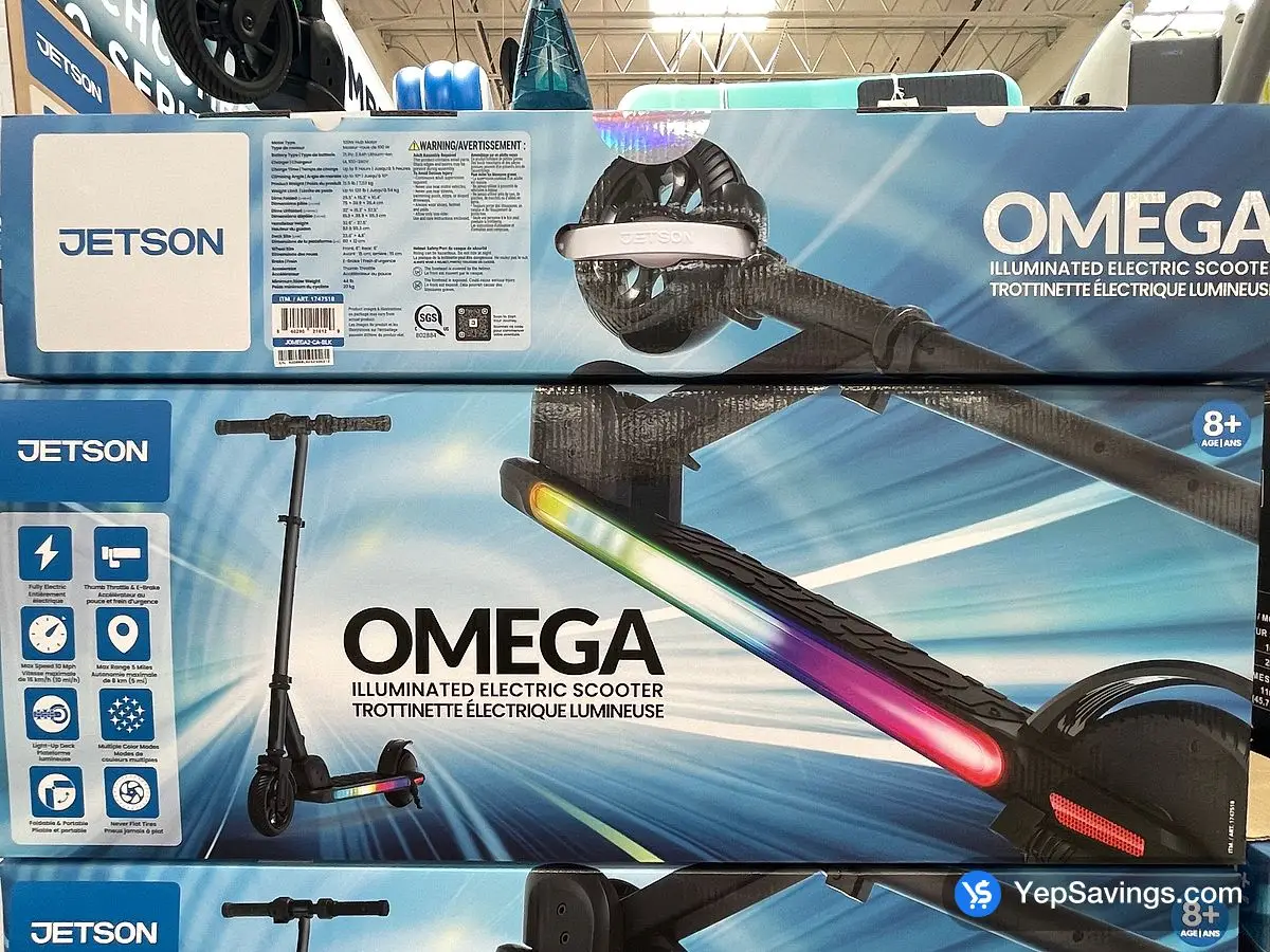 Costco JETSON OMEGA KIDS ILLUMINATED ELECTRIC SCOOTER - Canada (ITM 1747518)
