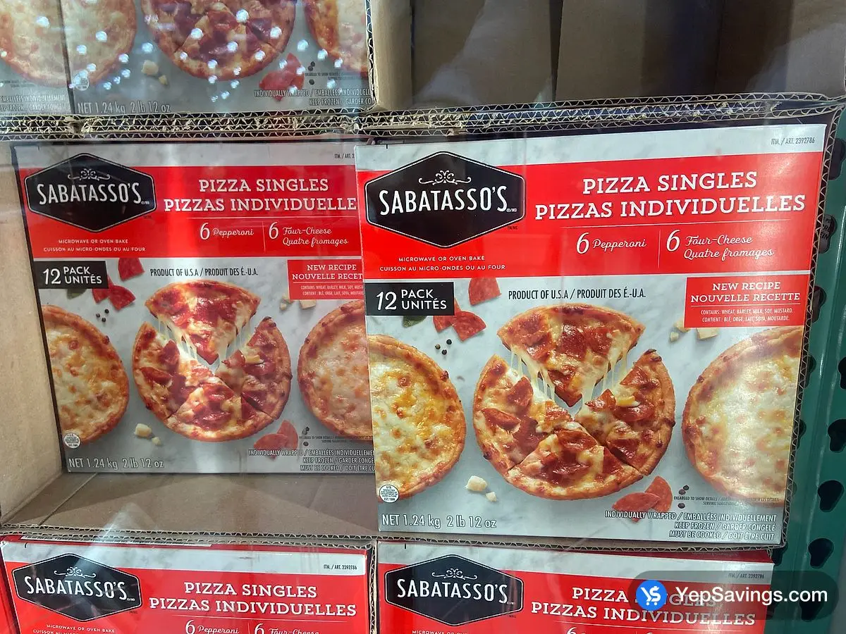Costco SABATASSO'S PIZZERIA PIZZA SINGLES 12x103 g - Canada (ITM 2392786)