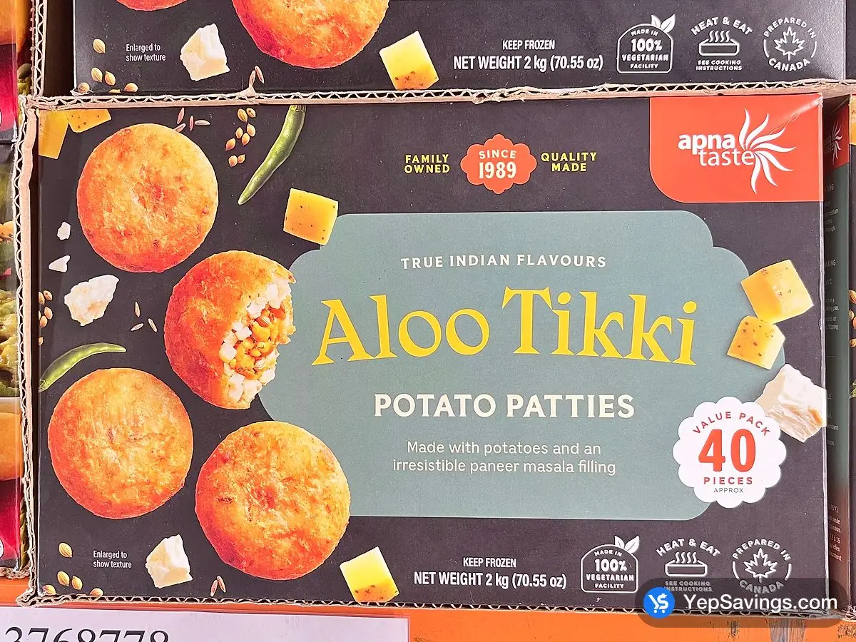 Costco APNA TASTE ALOO TIKKI 2 kg - Canada (ITM 1896061)