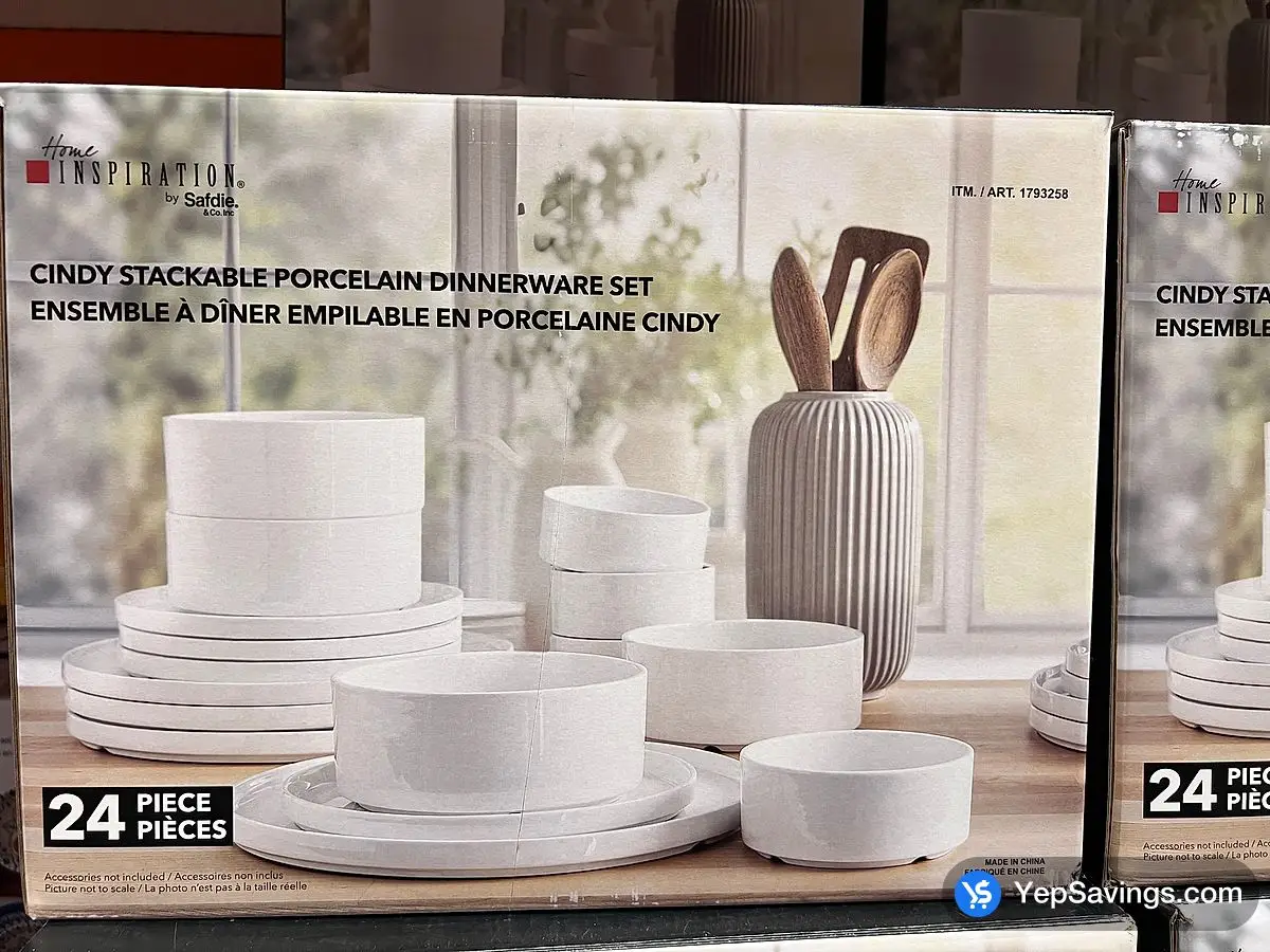 Costco SAFDIE CINDY PORCELAIN DINNERWARE 24 PIECES - Canada (ITM 1793258)