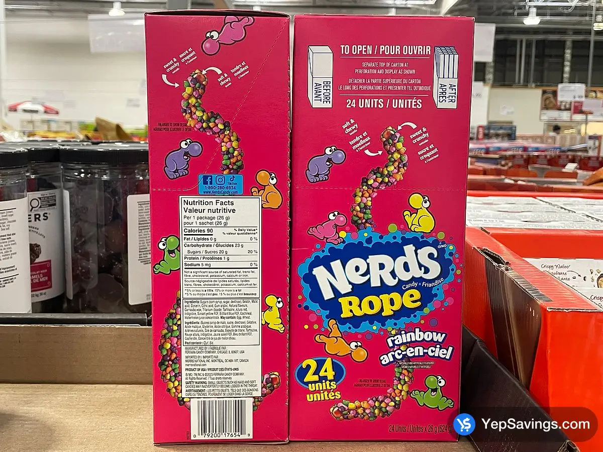 Costco NERDS RAINBOW ROPE 24 x 26 g - Canada (ITM 1009596)