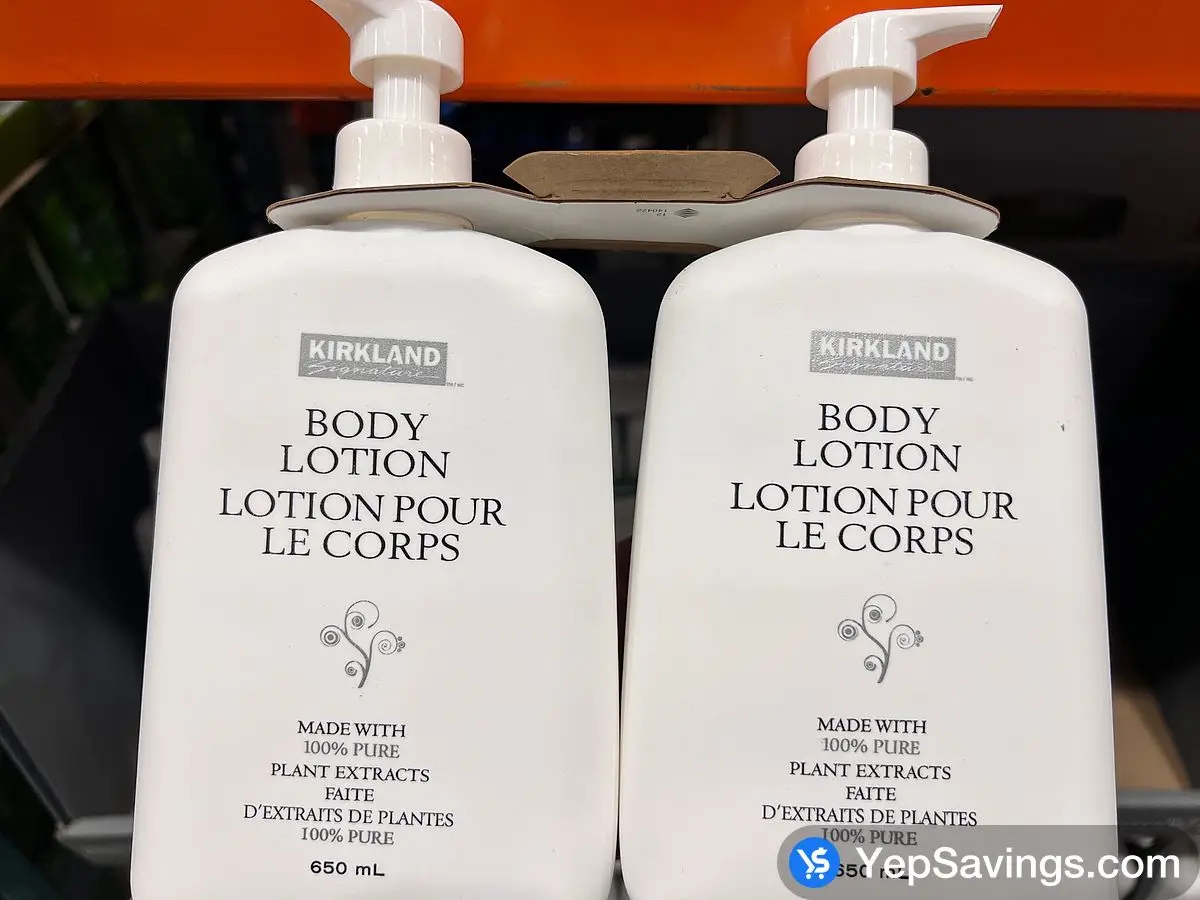 Costco KIRKLAND SIGNATURE BODY LOTION 100% RSPO 2 x 650 mL - Canada (ITM 1599203)