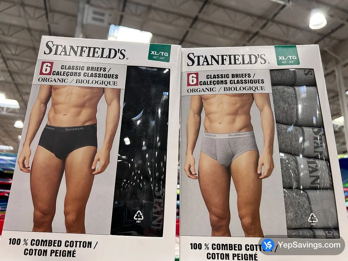 STANFIELDS BRIEFS 6PK + MENS SIZES S - XL ITM 1439413 at Costco