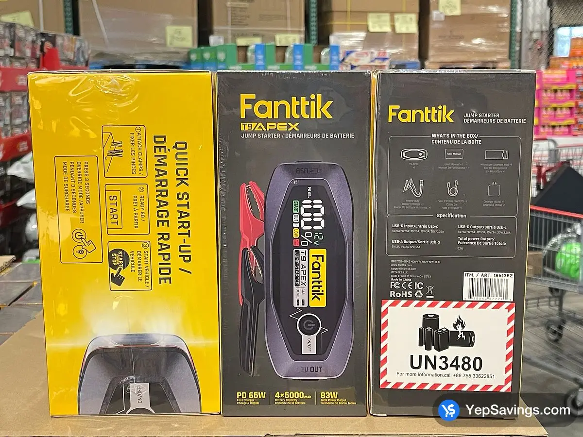 Costco FANTTIK T9 APEX JUMP STARTER 3000 AMPS - Canada (ITM 1847328)