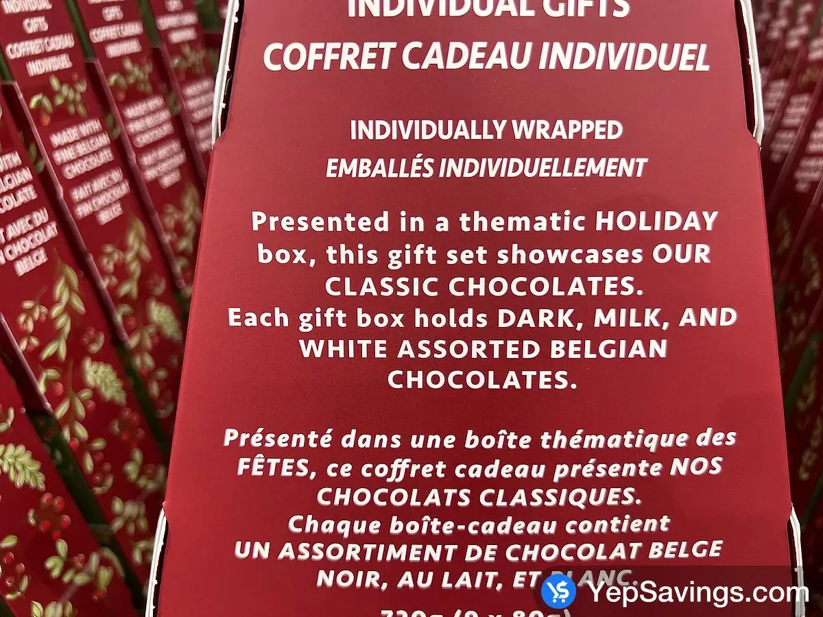 Costco GALERIE AU CHOCOLAT BELGIAN CHOCOLATE 9 x 80 g - Canada (ITM 1740312)