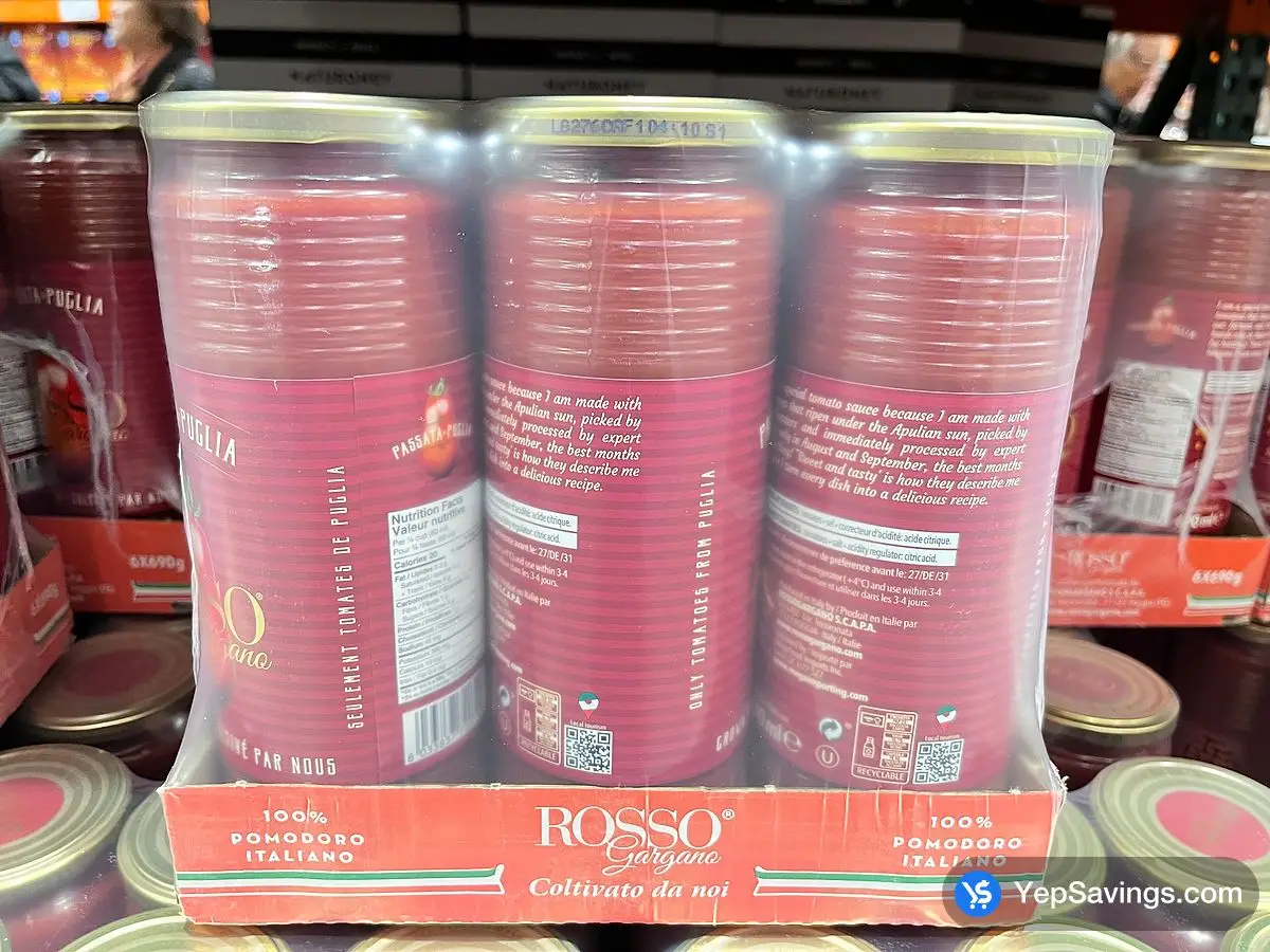 Costco ROSSO GARGANO PASSATA 6 x 690 mL - Canada (ITM 1786164)