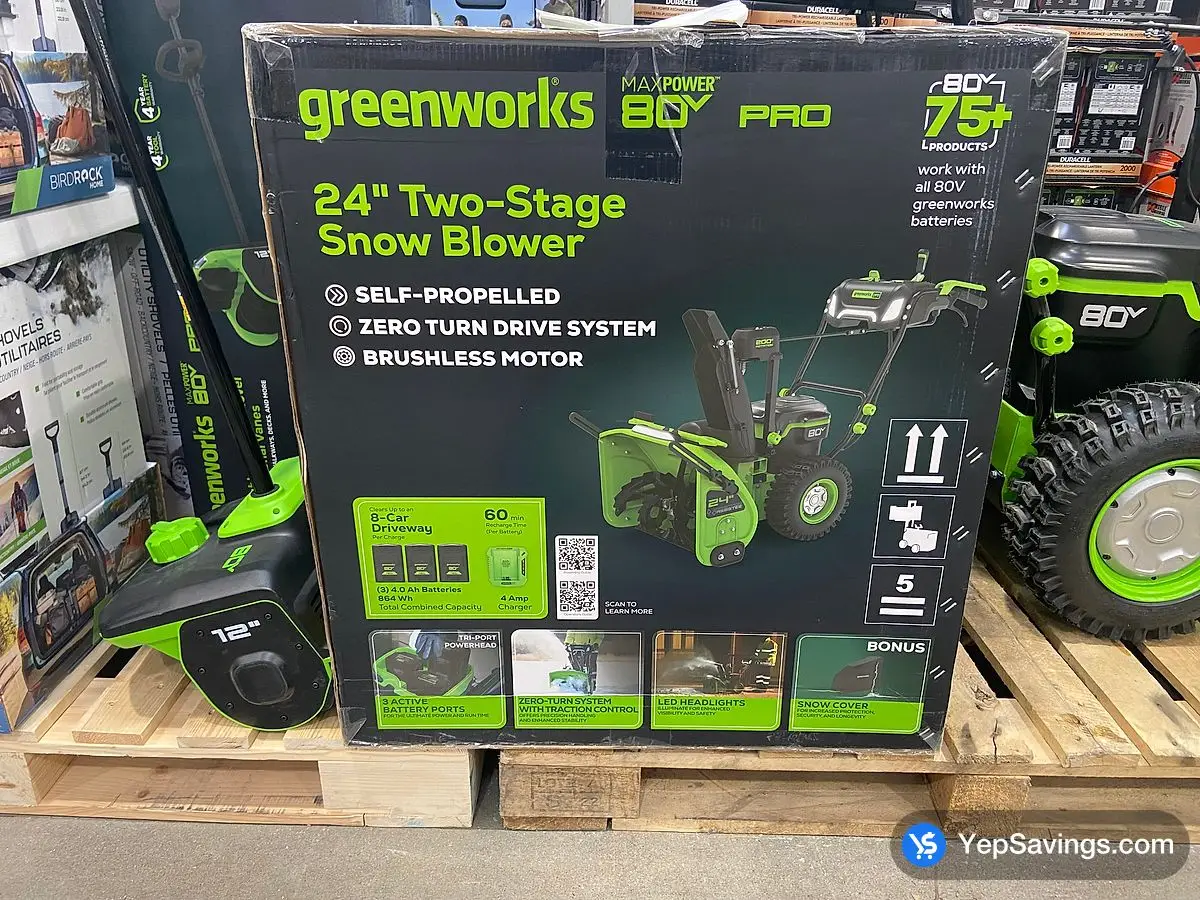 Costco GREENWORKS 80V 24 " SNOW THROWER 2611602CO - Canada (ITM 1831048)